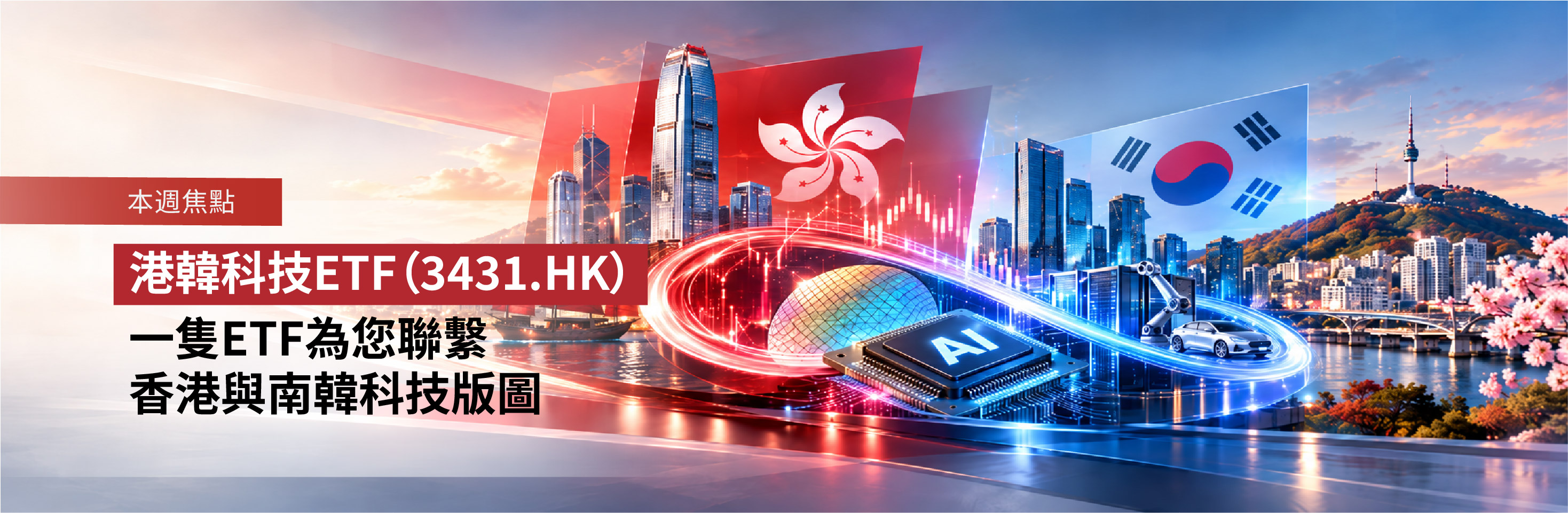 港韓科技ETF（3431.HK）｜一隻ETF為您聯繫香港與南韓科技版圖